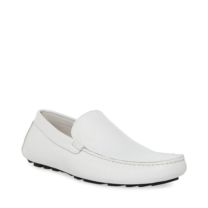 Loafers Steve Madden Bergamo Cuero Hombre Blancas | ES CQ04S3